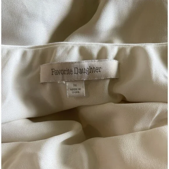 Favorite Daughter The Favorite Ivory Satin Maxi Mini Skirt Size Medium FLAW - Picture 10 of 13